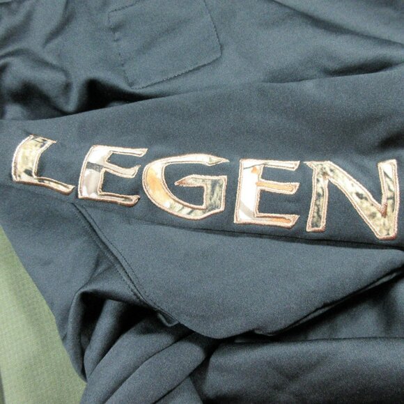 Legendary mens black w camo trim sewn Gods Country lined fishing hoodie L EUC - Picture 7 of 9